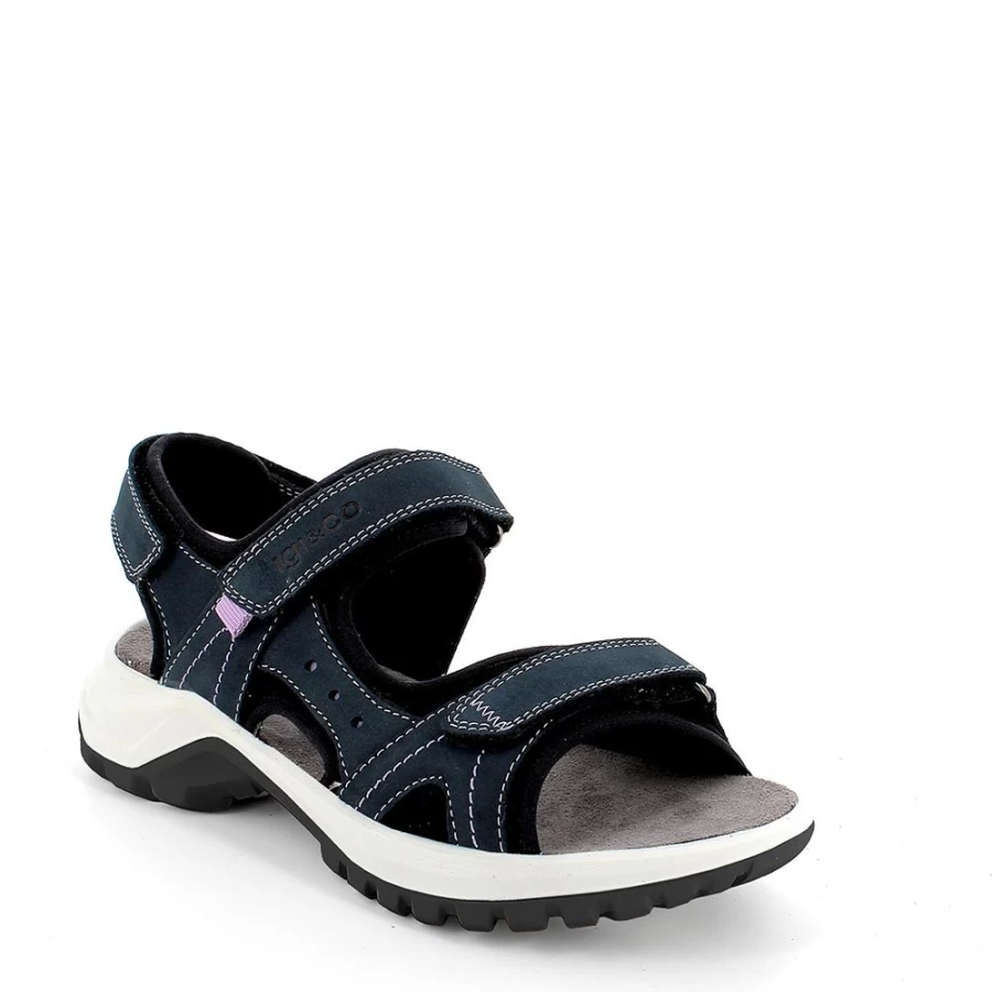 "Igi&Co Women's Sky Blue Leather Sandals – Stylish & Comfortable"